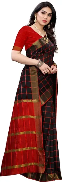 Stylish Black Art Silk Saree With Blouse Piece For Women-thumb2