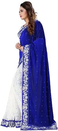 Stylish Blue Art Silk Saree With Blouse Piece For Women-thumb2