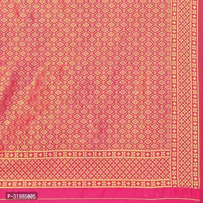 Stylish Pink Cotton Silk Saree With Blouse Piece For Women-thumb4