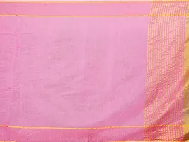 Stylish Pink Cotton Silk Saree With Blouse Piece For Women-thumb4