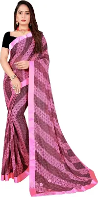 Stylish Multicoloured Cotton Silk Saree With Blouse Piece For Women-thumb1