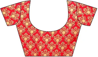 Stylish Red Art Silk Saree With Blouse Piece For Women-thumb4