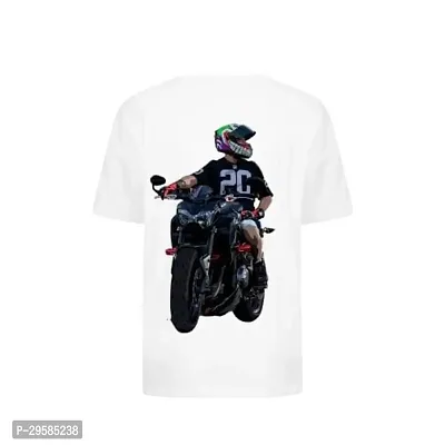 Stylish Polyester Blend Graphic Printed T-Shirt For Men-thumb0