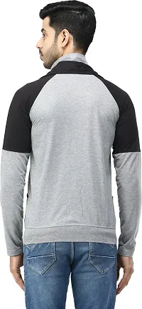 Black Collection Color Block Men Double Collared Neck T-Shirt-thumb1