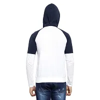 Black Collection Color Block Men Hooded Neck Full Sleeves T-Shirt-thumb1