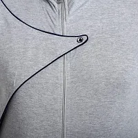Black Collection Men's Self Design Full Sleeves Zipper T Shirt-thumb4