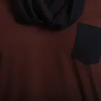 Black Collection Men's V-Neck Attached Muffler Full Sleeve T-Shirt-thumb4