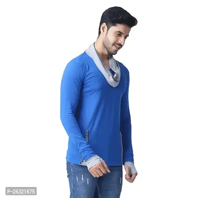 Black Collection Men's Attached Muffler Full Sleeve T-Shirt(SKU: BCN0023)-thumb5