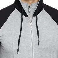Black Collection Color Block Men Hooded Neck Full Sleeves T-Shirt-thumb4
