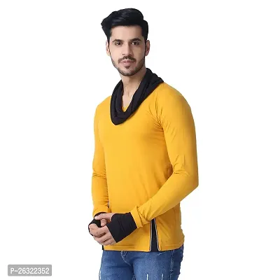 Black Collection Men's Attached Muffler Full Sleeve T-Shirt(SKU: BCN0023)-thumb3