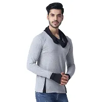 Black Collection Men's Attached Muffler Full Sleeve T-Shirt(SKU: BCN0023)-thumb4