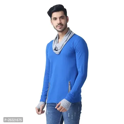 Black Collection Men's Attached Muffler Full Sleeve T-Shirt(SKU: BCN0023)-thumb3