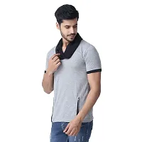 Black Collection Men's Attached Muffler Half Sleeve T-Shirt-thumb2