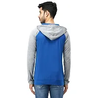 Black Collection Color Block Men Hooded Neck Full Sleeve T-Shirt-thumb1