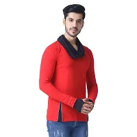 Black Collection Men's Attached Muffler Full Sleeve T-Shirt(SKU: BCN0023)-thumb4