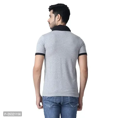 Black Collection Men's Attached Muffler Half Sleeve T-Shirt-thumb2