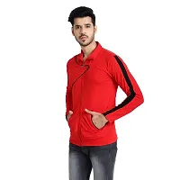 Black Collection Men's Self Design Full Sleeves Zipper T Shirt-thumb2