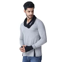 Black Collection Men's Attached Muffler Full Sleeve T-Shirt(SKU: BCN0023)-thumb2