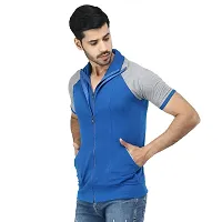 Black Collection Color Block Men Double Collared Neck T-Shirt-thumb2