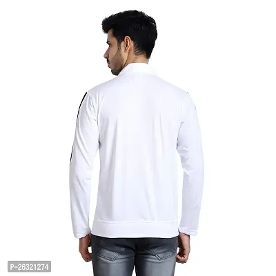 Black Collection Men's Self Design Full Sleeves Zipper T Shirt-thumb2