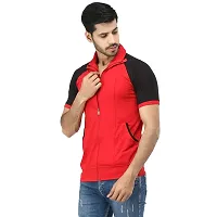 Black Collection Color Block Men Double Collared Neck T-Shirt-thumb2