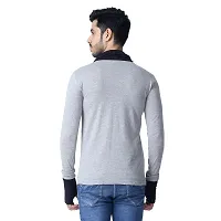 Black Collection Men's Attached Muffler Full Sleeve T-Shirt(SKU: BCN0023)-thumb1