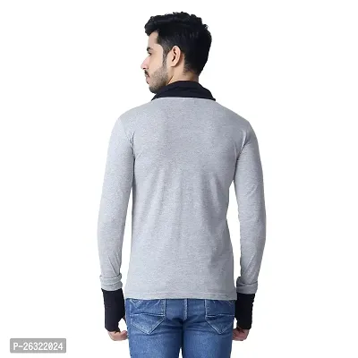 Black Collection Men's Attached Muffler Full Sleeve T-Shirt(SKU: BCN0023)-thumb2