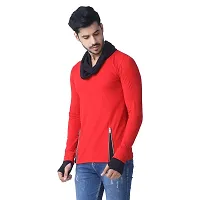 Black Collection Men's Attached Muffler Full Sleeve T-Shirt(SKU: BCN0023)-thumb2