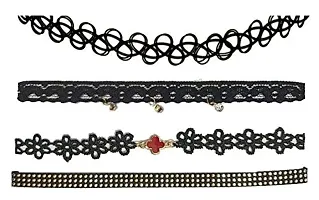 Streamline Set of 3 Velvet Fabric Tattoo Combo Set Chokers-thumb3