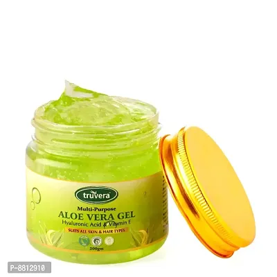 Truvera Aloe Vera Multipurpose Gel for face, with Pure Aloe Vera  Vitamin E - 200gm-thumb0