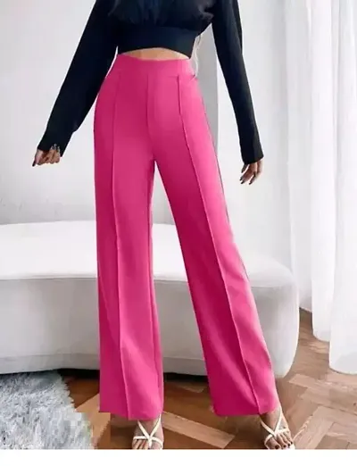 Elegant Solid Trousers For Women