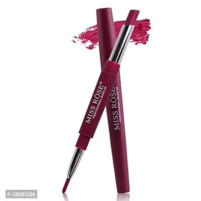 Miss Rose 2 In 1 Waterproof Nude Color Cream Pencil Lipstick (Maroon, 2.1 g)