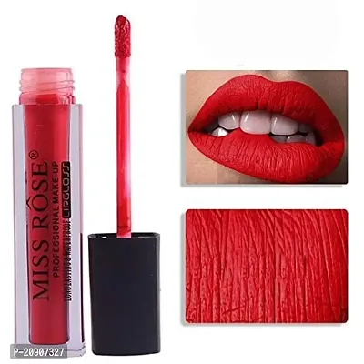 Miss Rose, Liquid Matte Waterproof Lipgloss Matte Shade- 06, 10 ml, Red-thumb0
