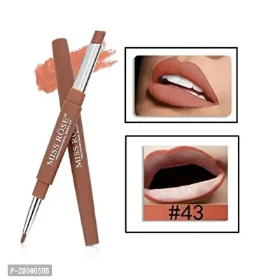 Miss rose Lip Liner 2 In 1 Lipstick, Matte Finish - Shade-43 Love Bug (2.1 G), nude, 2.1 g
