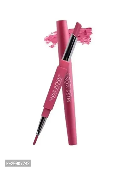 Miss Rose Professional Make-up High Pigment Lipstick 2 in 1 Lip Liner, Matte Finish - Flash of Pink 03-thumb0
