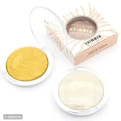 Miss Rose 3d Shimmer Powder Highlighter Palette Face Base Makeup Highlight Contour Tools For Women Lady Oil-Control Makeup Tool 00b, Brown, 10 g-thumb3