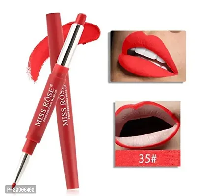 Miss rose 2in1 Set Of 2 Matte Lipstick  Lipliner Long Stay Long Lasting, red, 2.1 g