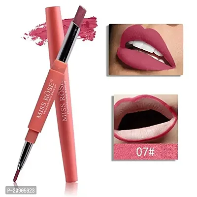 Miss Rose 2 In 1-07 Long Lasting Creme Matte Water Proof Lipstick With Lip Liner, pink, 2.1 g