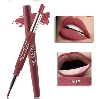 Miss rose 2in1 Set Of 2 Matte Lipstick  Lipliner Long Stay Long Lasting, brown, 5.2 g-thumb1