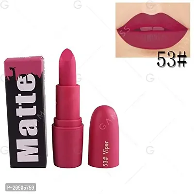 Miss rose Creme Matte Make Up Long Lasting and Waterproof Lipstick Bullet 53, Pink, 3.4 g