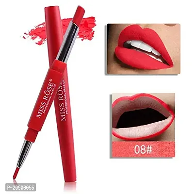 Miss Rose 2 In 1 Matte Lipstick with Lip Liner, 08, 2.1 g, Red-thumb2