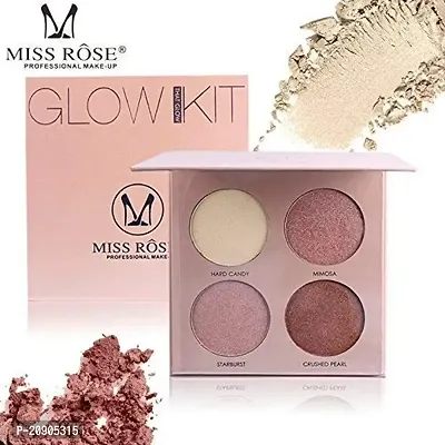 MISS ROSE Miss Rose Professional Glow Kit Brighten Base Makeup Set Face Contour Highlighter Make Up Palette Gleam Golden Shimmer Powder