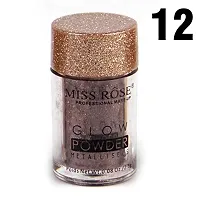 Miss Rose Single Color Glow Powder Eyeshadow Metalises Loose Pigment Eyeshadow 7001-010M (Charcoal)-thumb1