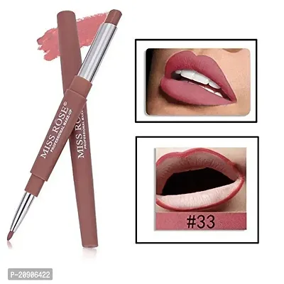 Miss Rose 2 In 1 Matte Lipstick with Lip Liner (Orchid Shade 33, 2.1 g)