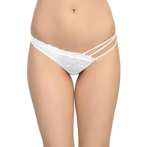 Stylish Lace Solid Panty For Women