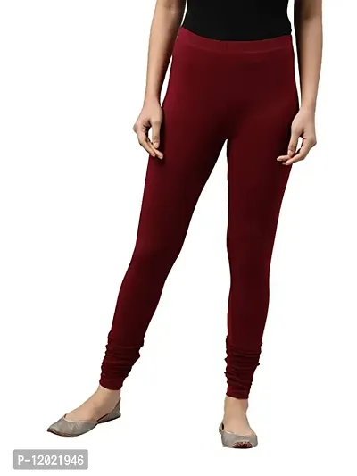 Reliable Cotton Elastane Solid Stretchable Leggings For Women-thumb0