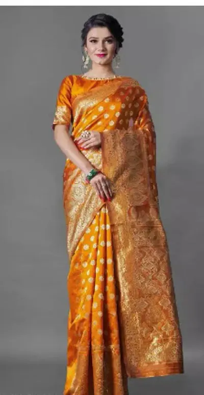 Stylish Art Silk Saree with Blouse piece For Women