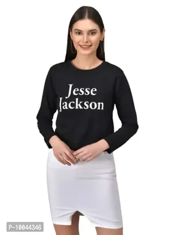 RAABTA FASHION Black Jesse Jackson Printed Full Sleeve T-Shirt-thumb3