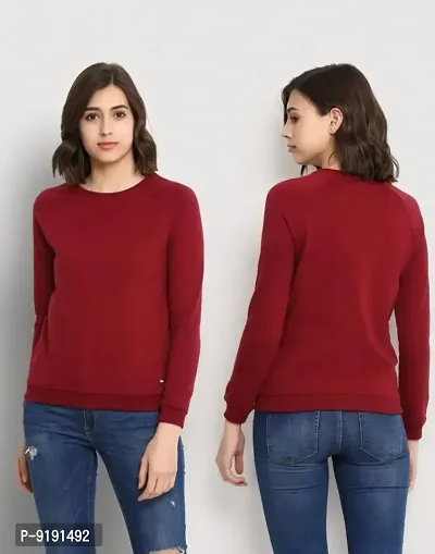 Women Stylish Self Pattern Sweatshirt-thumb2