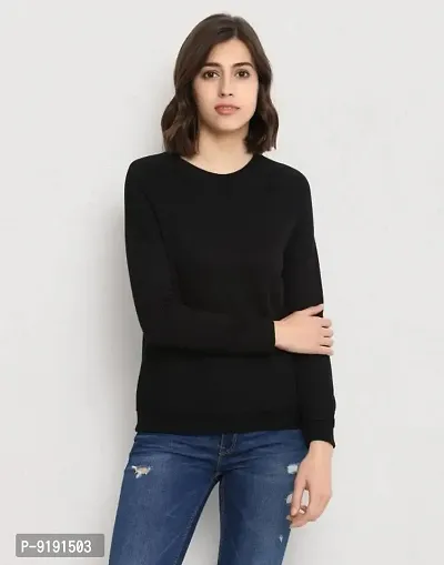 Women Stylish Self Pattern Sweatshirt